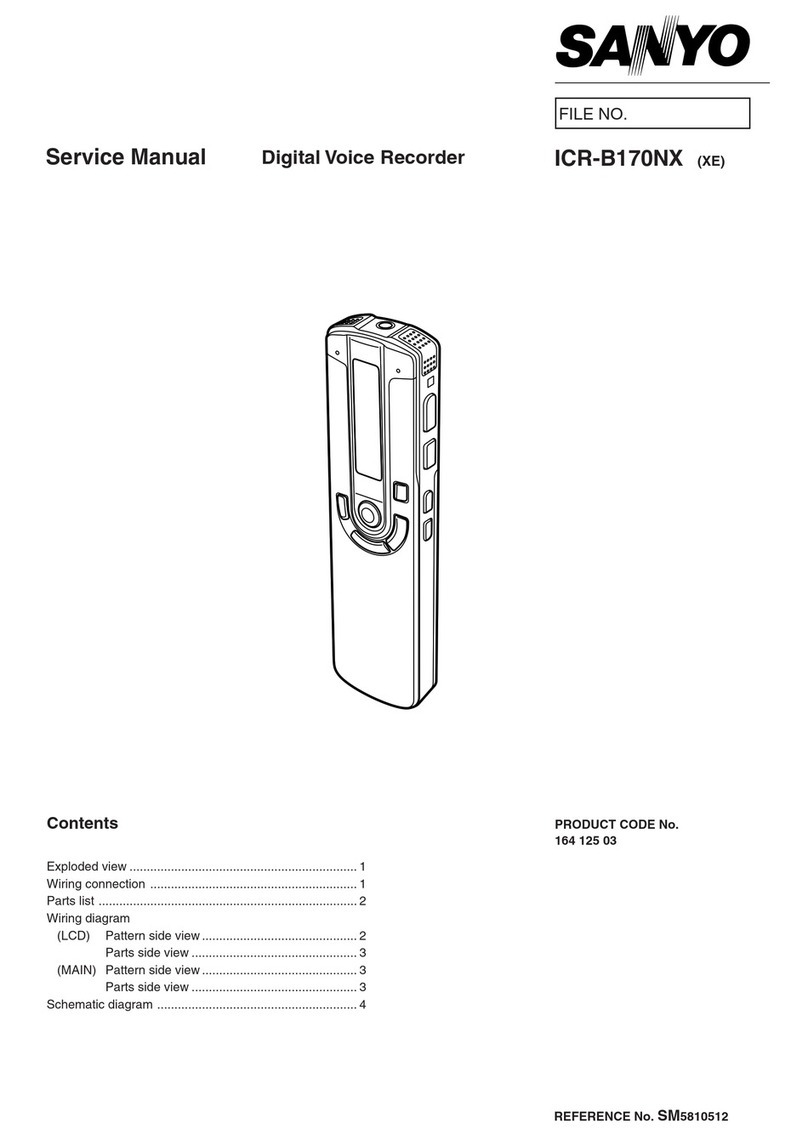 Sanyo ICR-B170NX User manual Sanyo ICR-B170NX User manual