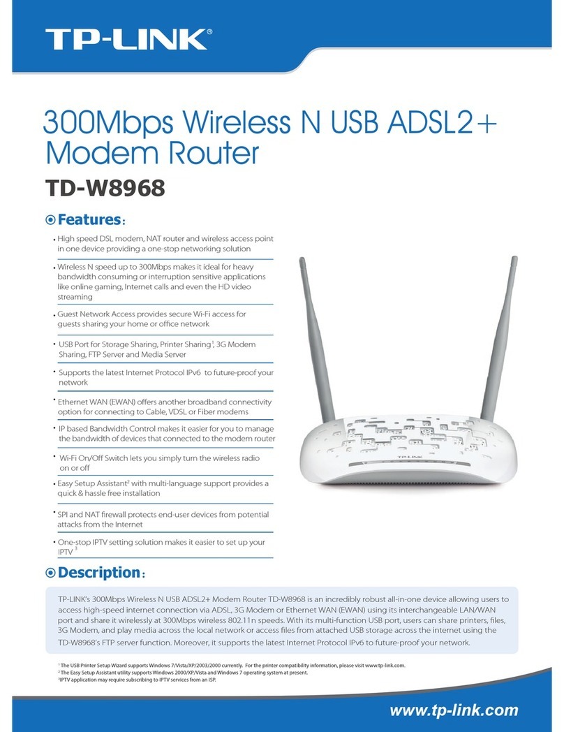 TP-Link TD-W8968 Specifications