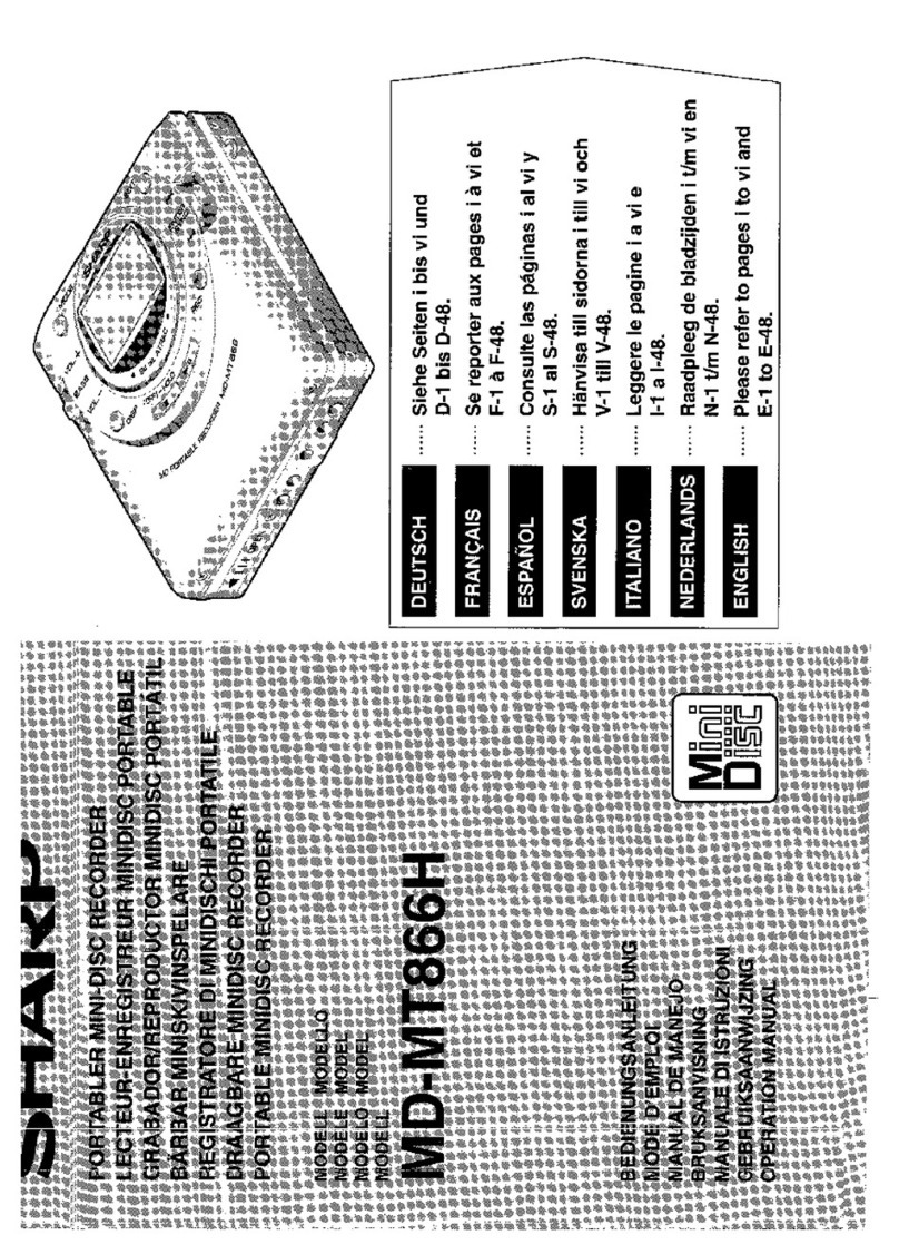 Sharp MD-MT866H User manual Sharp MD-MT866H User manual