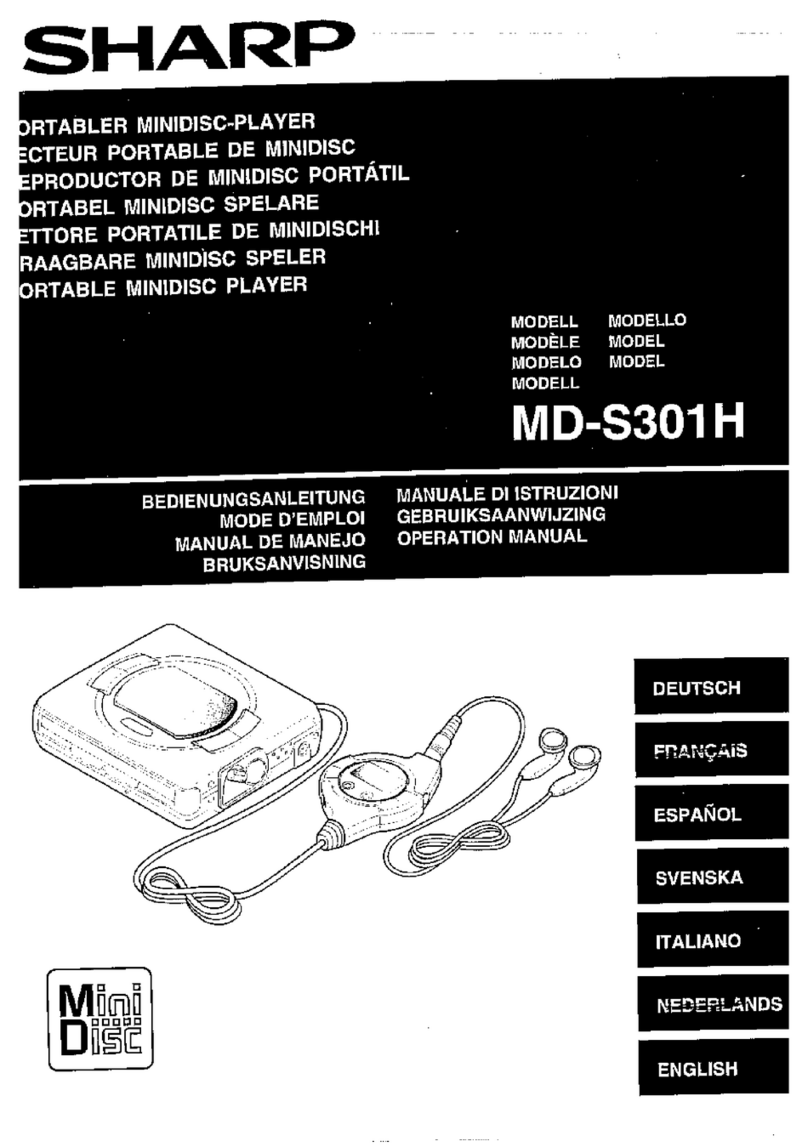 Sharp MD-S301H Operation manual