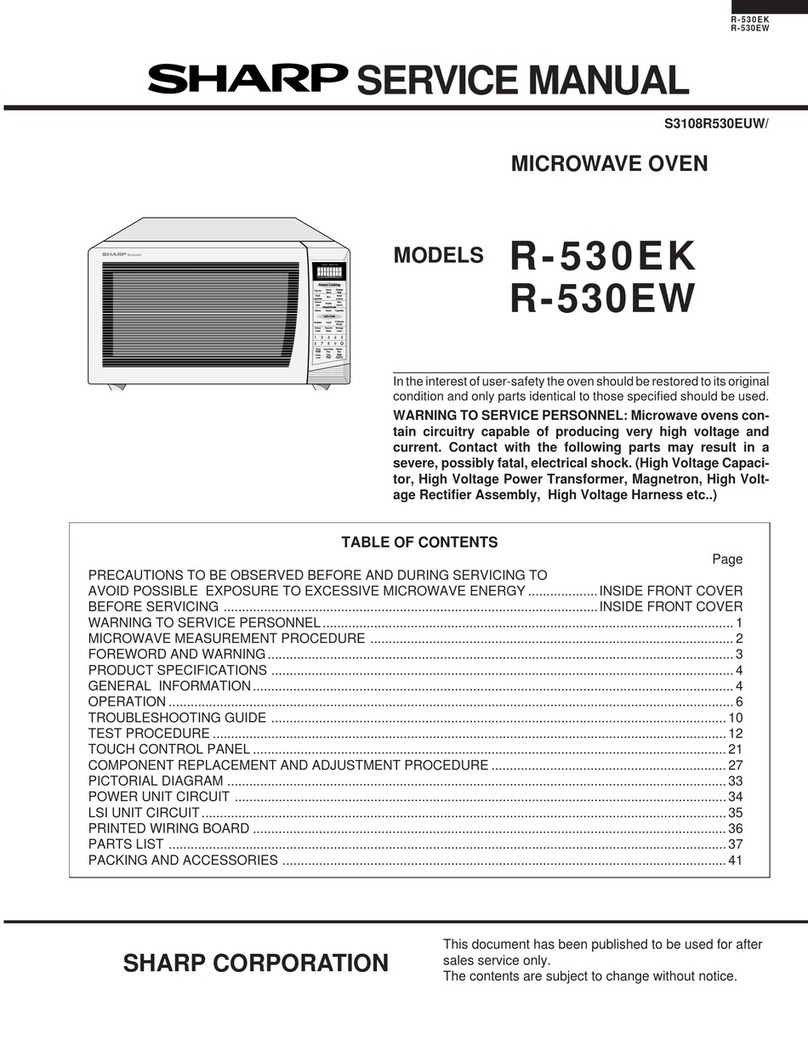 Sharp CAROUSEL R-530EK Service manual