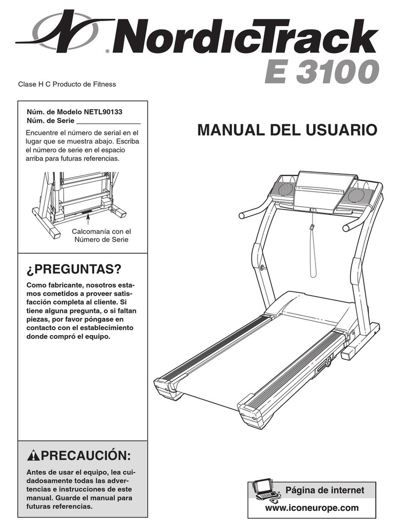 NordicTrack E 3100 User guide
