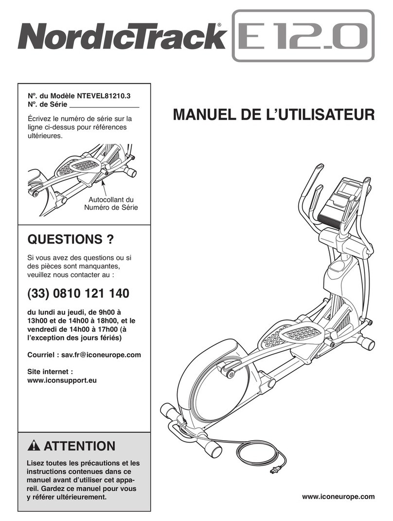 NordicTrack E 12.0 Elliptical User manual