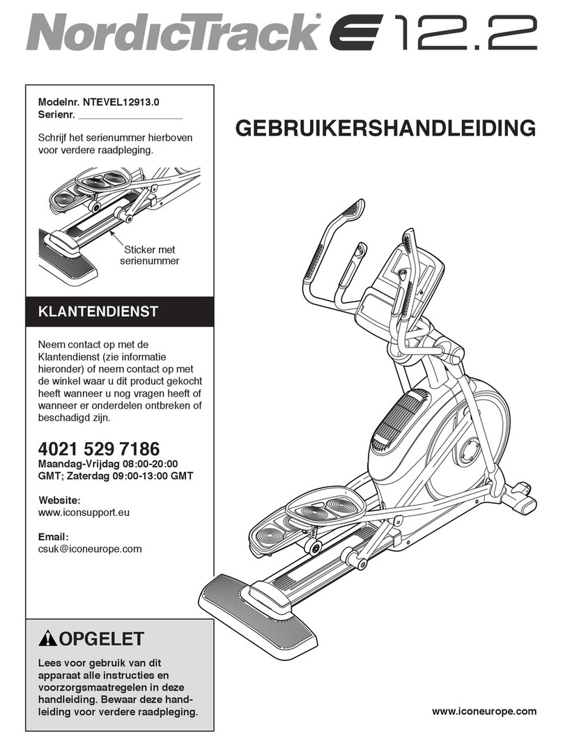 NordicTrack E 12.2 Elliptical Gebruikershandleiding