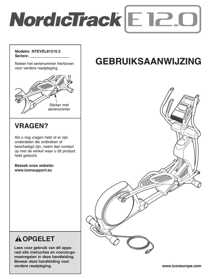 NordicTrack E 12.0 Elliptical System manual