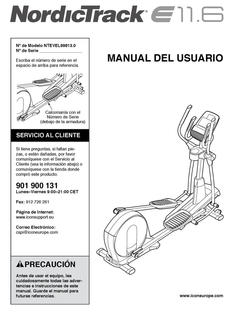 NordicTrack E 11.6 Elliptical User guide NordicTrack E 11.6 Elliptical User guide
