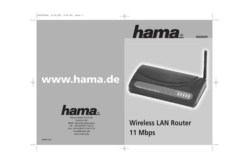 Hama Wireless LAN Router User manual Hama Wireless LAN Router User manual