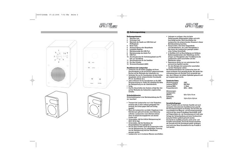 Hama SOUND UNLIMITED operating instructions
