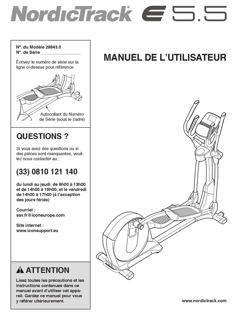 NordicTrack E 5.5 Elliptical Manuel de l'utilisateur