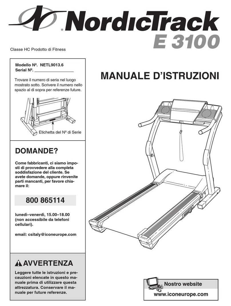 NordicTrack E 3100 Manuale d'istruzioni