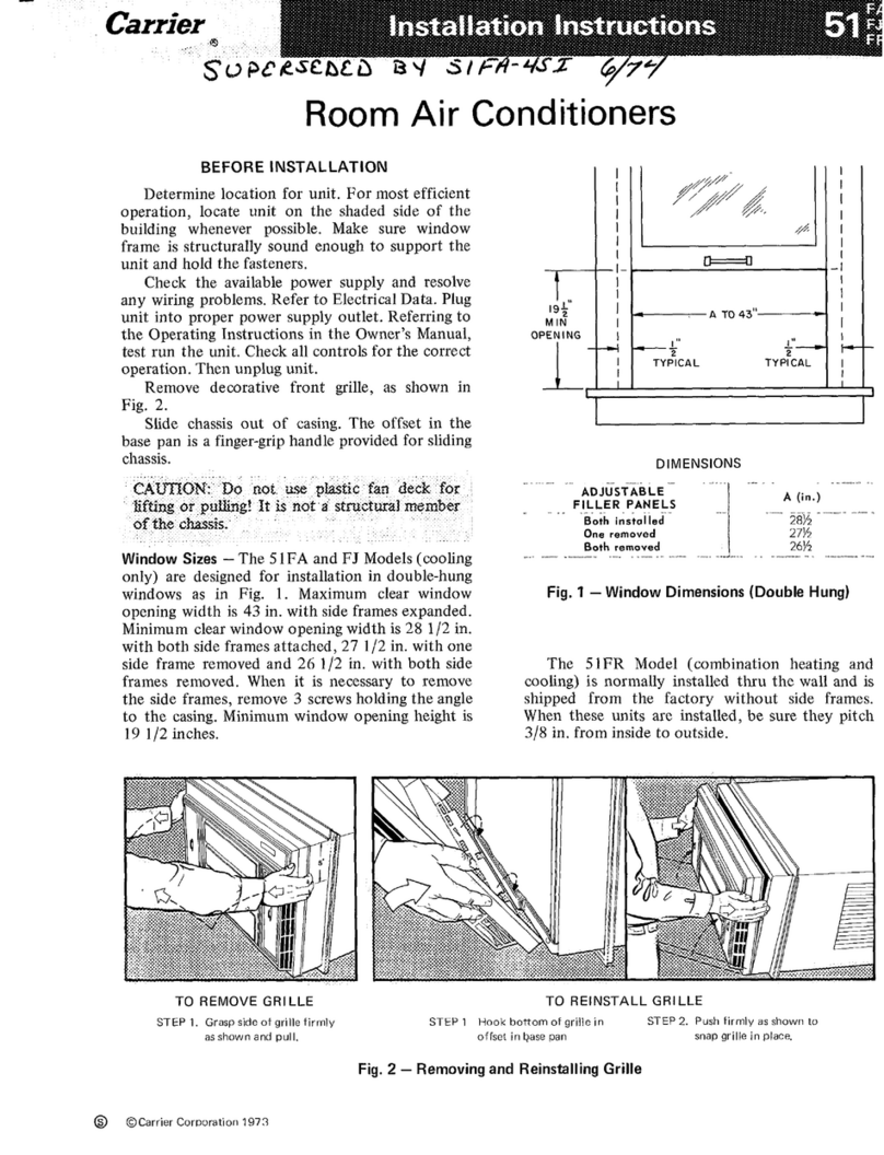 Carrier 51 FA Series User manual