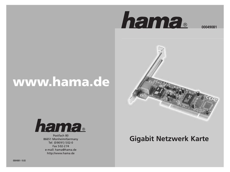 Hama Gigabit Network Set User manual