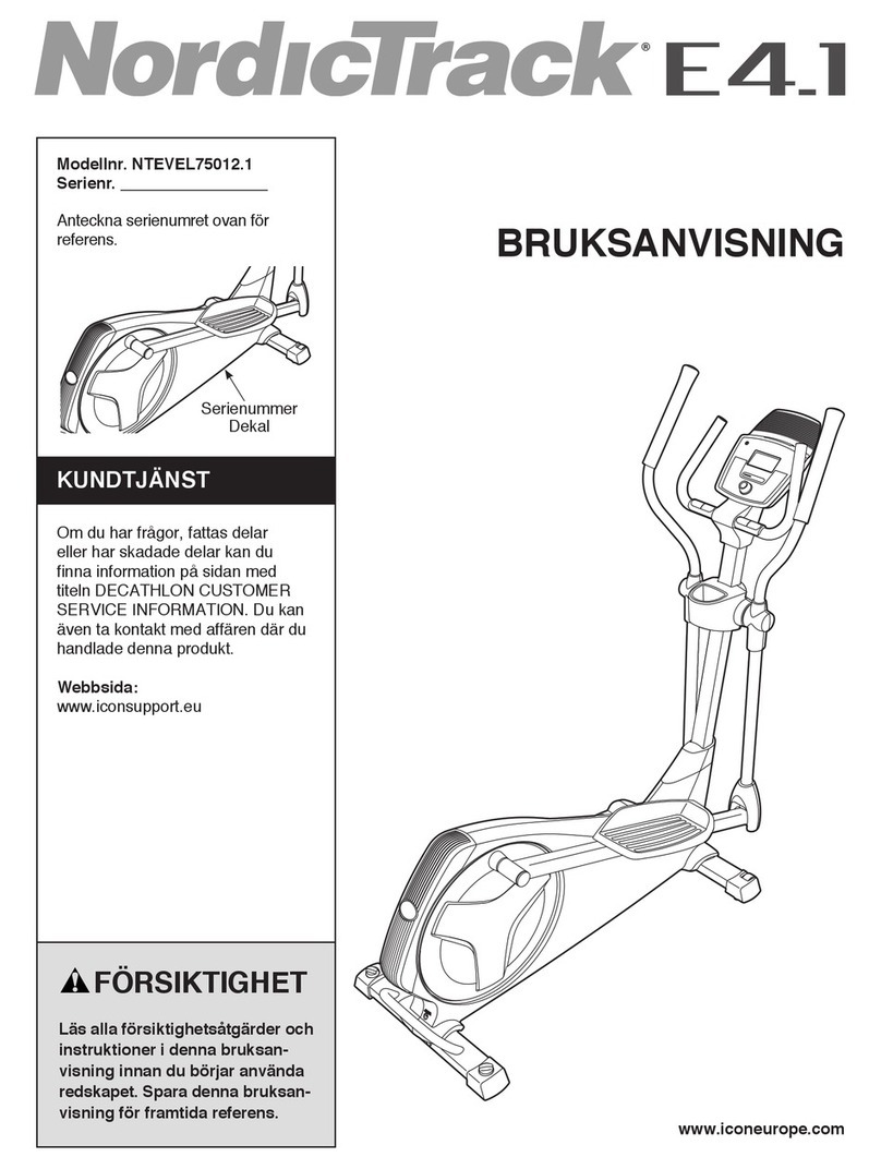 NordicTrack E4.1 Elliptical Bruksanvisning