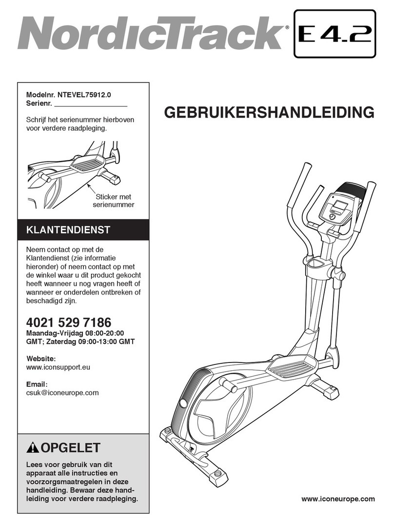NordicTrack E4.2 Elliptical User manual