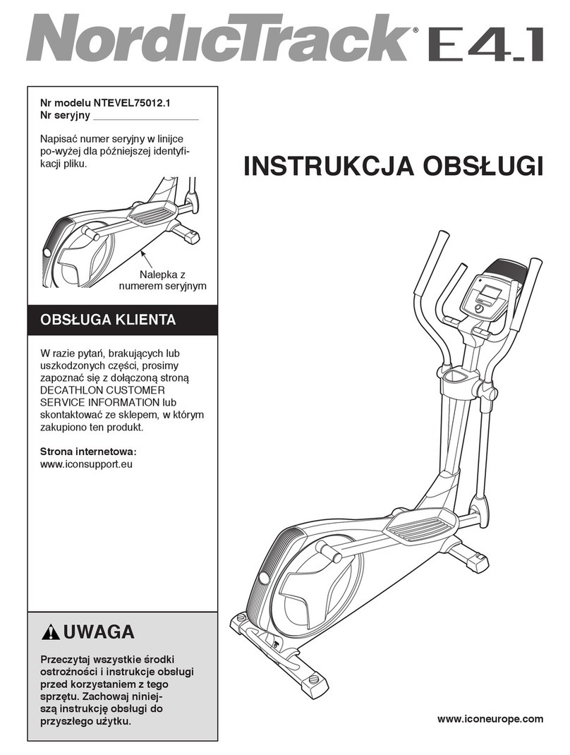 NordicTrack E4.1 Elliptical Instrukcja obsŁugi