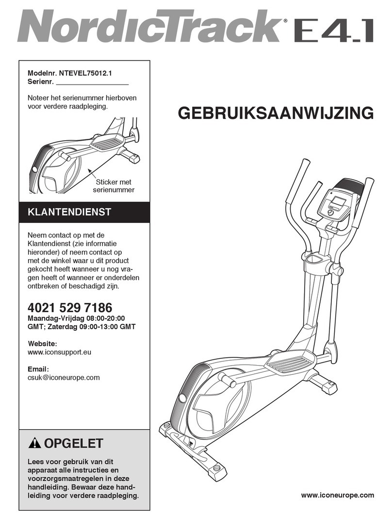 NordicTrack E4.1 Elliptical System manual
