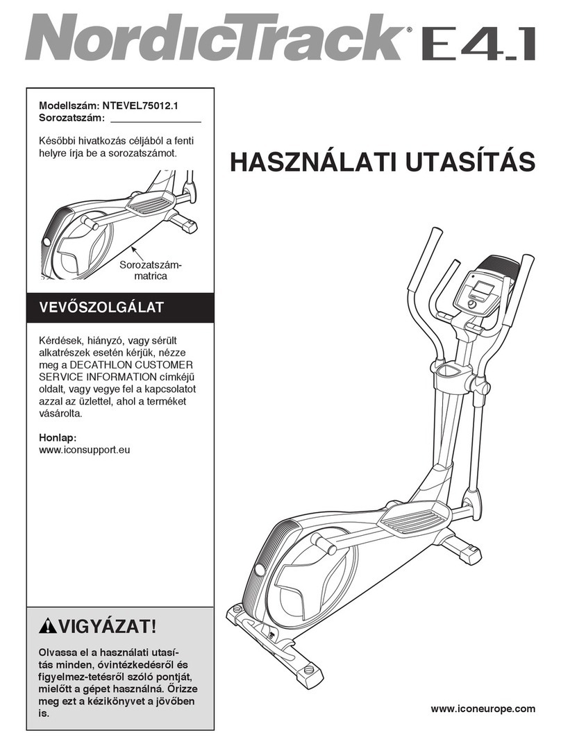 NordicTrack E4.1 Elliptical User manual