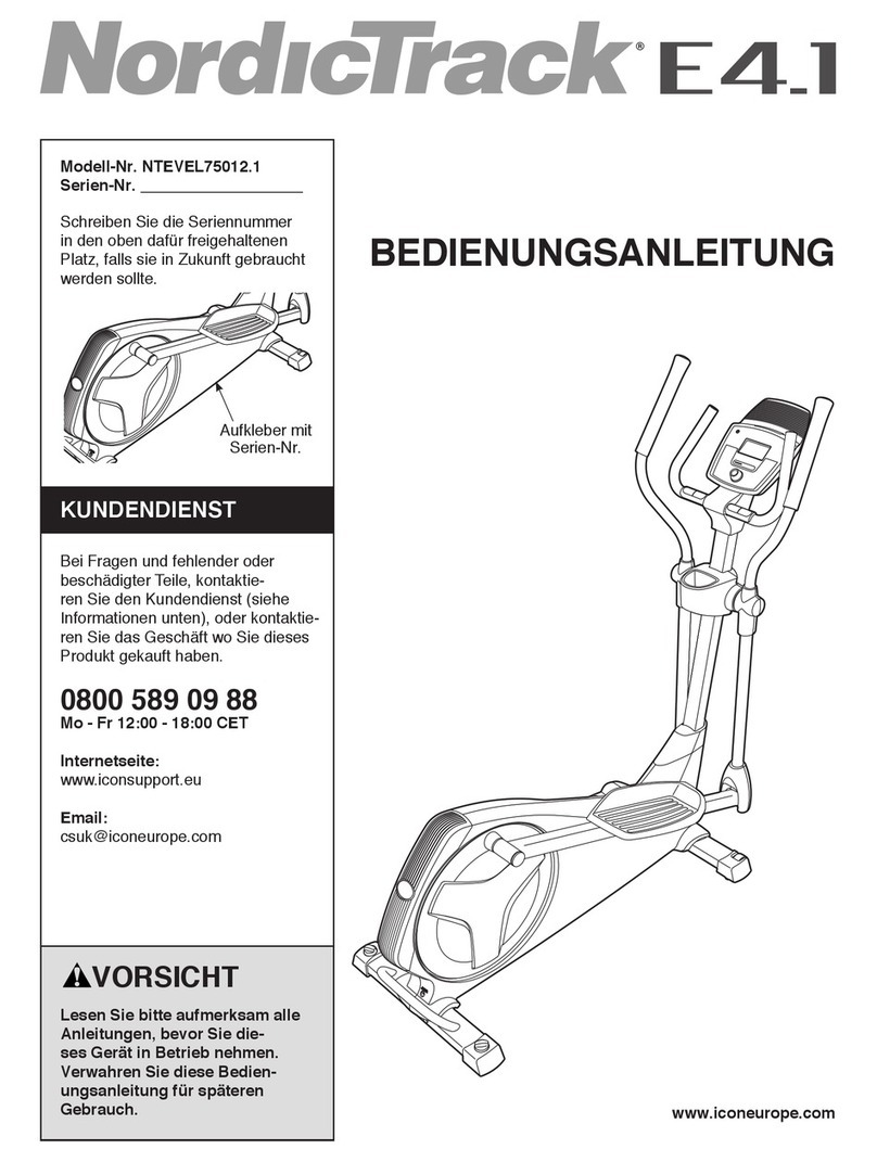 NordicTrack E4.1 Elliptical Bedienungsanleitung