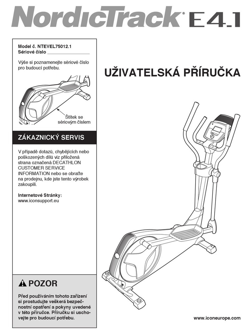 NordicTrack E4.1 Elliptical Uživatelská příručka