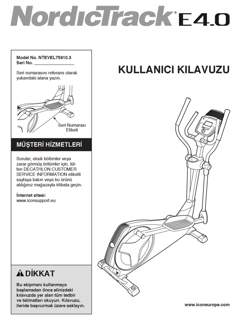 NordicTrack E4.0 Elliptical User manual