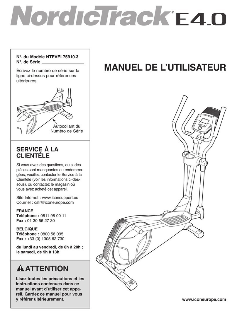 NordicTrack E4.0 Elliptical User manual