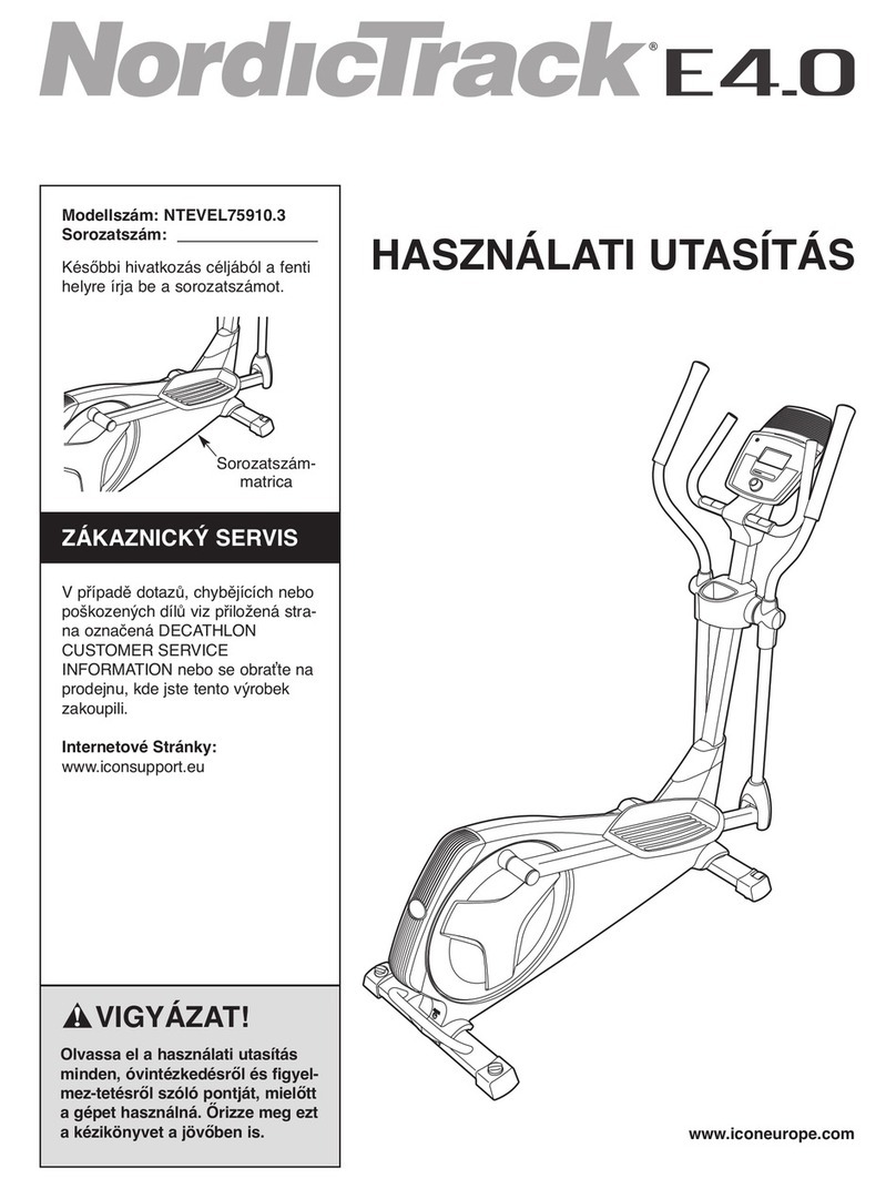 NordicTrack E4.0 Elliptical User manual NordicTrack E4.0 Elliptical User manual