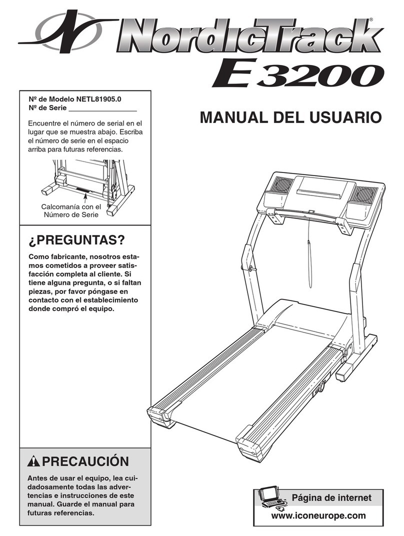 NordicTrack E 3200 User guide