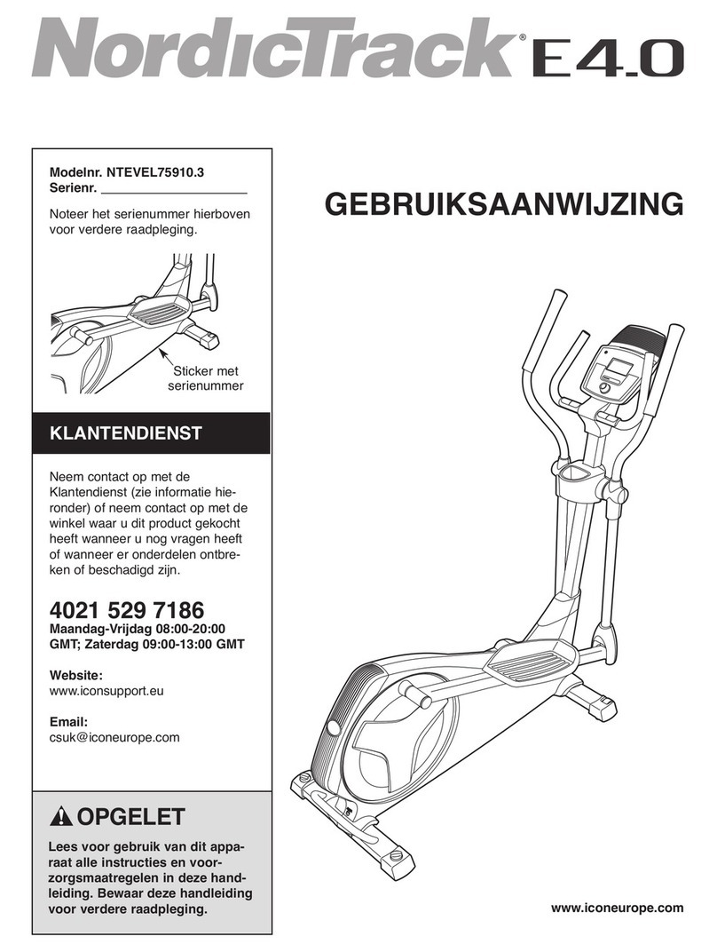 NordicTrack E4.0 Elliptical System manual