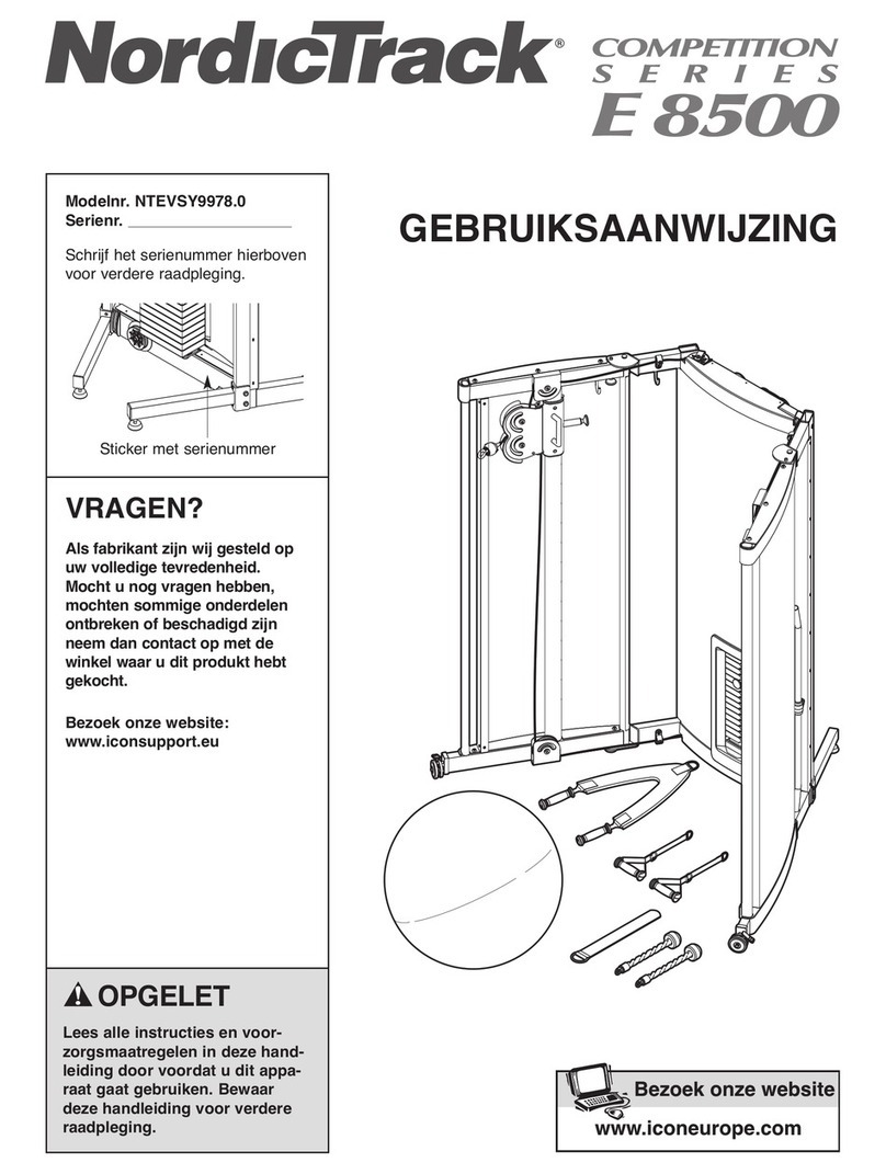 NordicTrack E8500 Cts Gebruiksaanwijzing