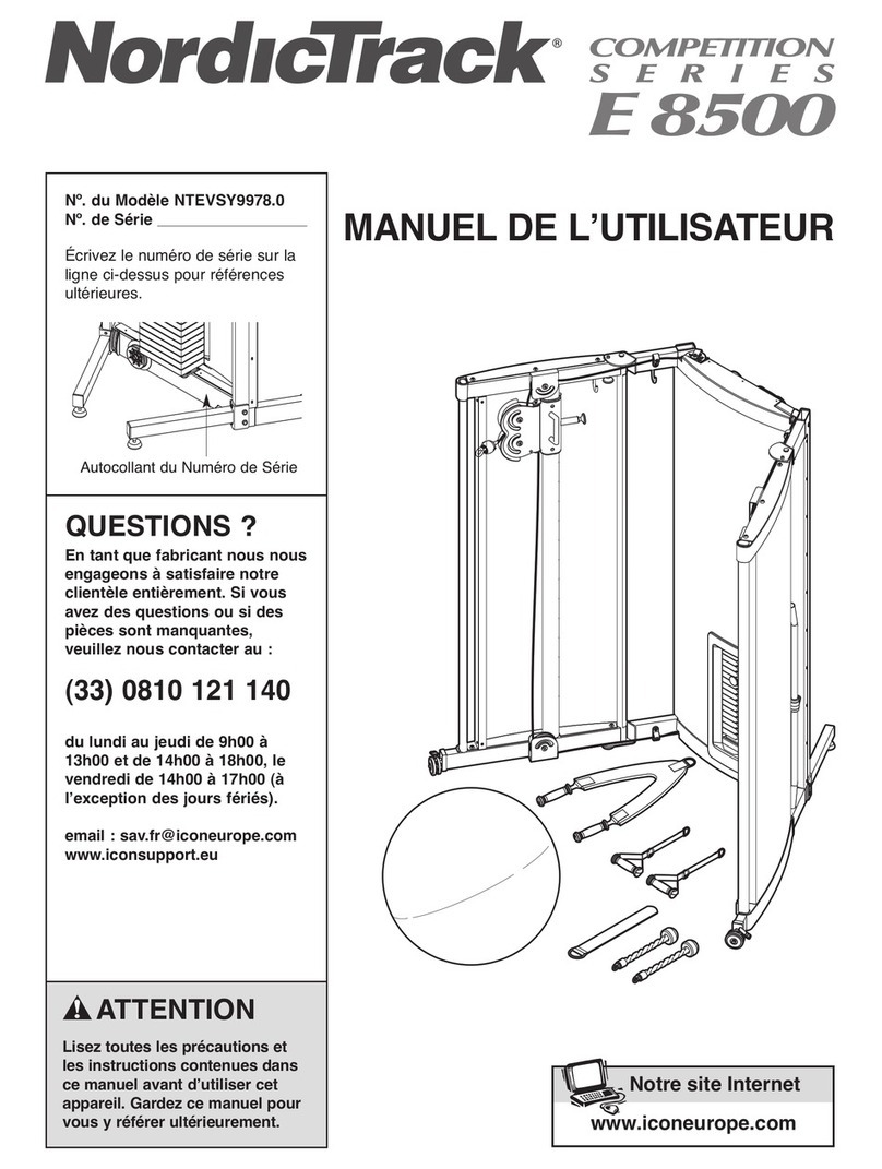 NordicTrack E8500 Cts Manuel de l'utilisateur