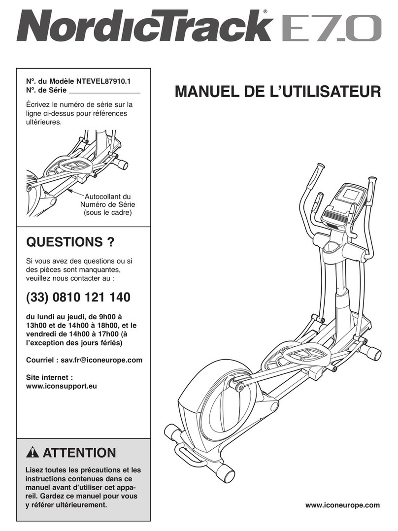 NordicTrack E7.0 Elliptical User manual