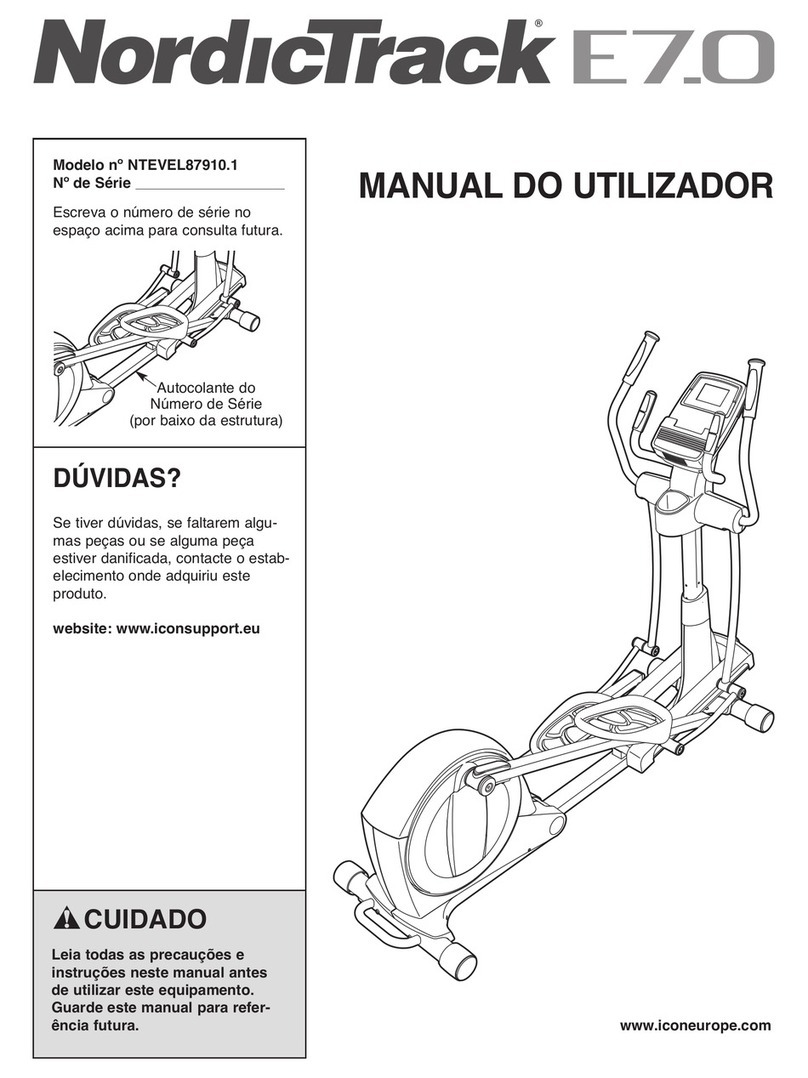 NordicTrack E7.0 Elliptical Manual do utilizador