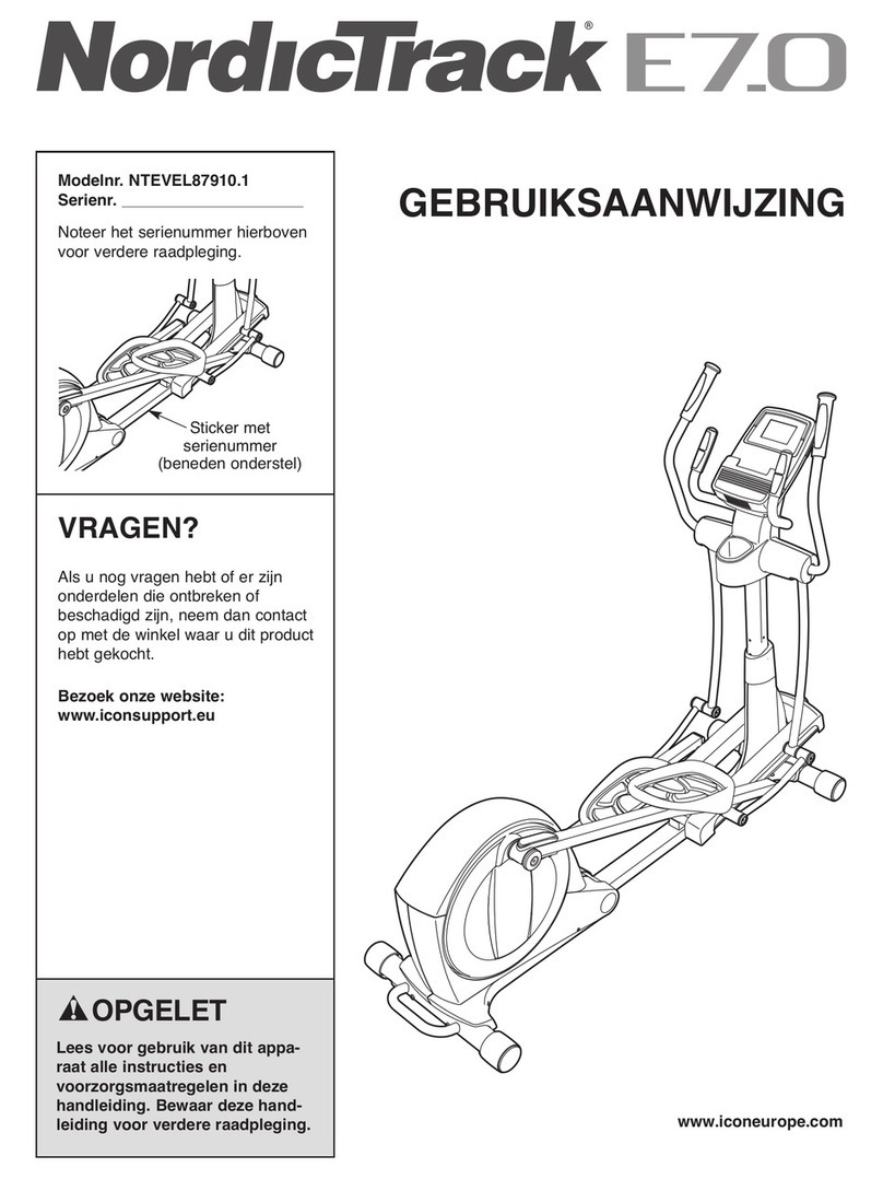 NordicTrack E7.0 Elliptical System manual