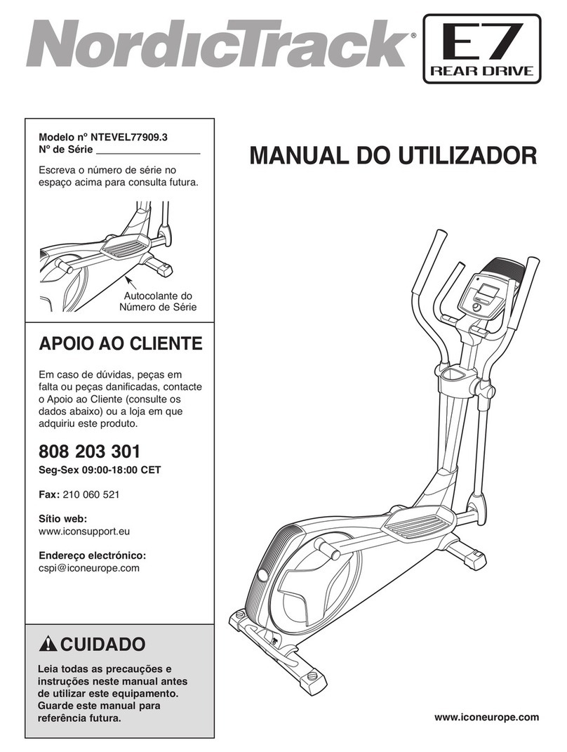 NordicTrack E7 Rear Drive Elliptical Setup guide