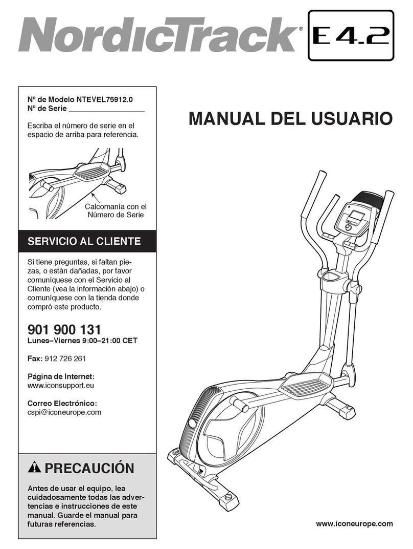 NordicTrack E4.2 Elliptical User guide