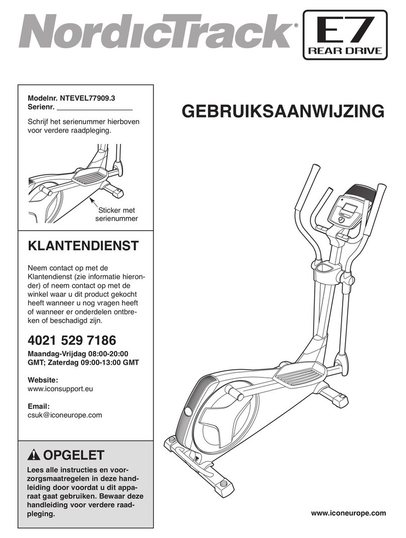 NordicTrack E7 Rear Drive Elliptical System manual NordicTrack E7 Rear Drive Elliptical System manual