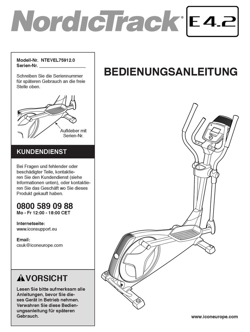 NordicTrack E4.2 Elliptical Bedienungsanleitung