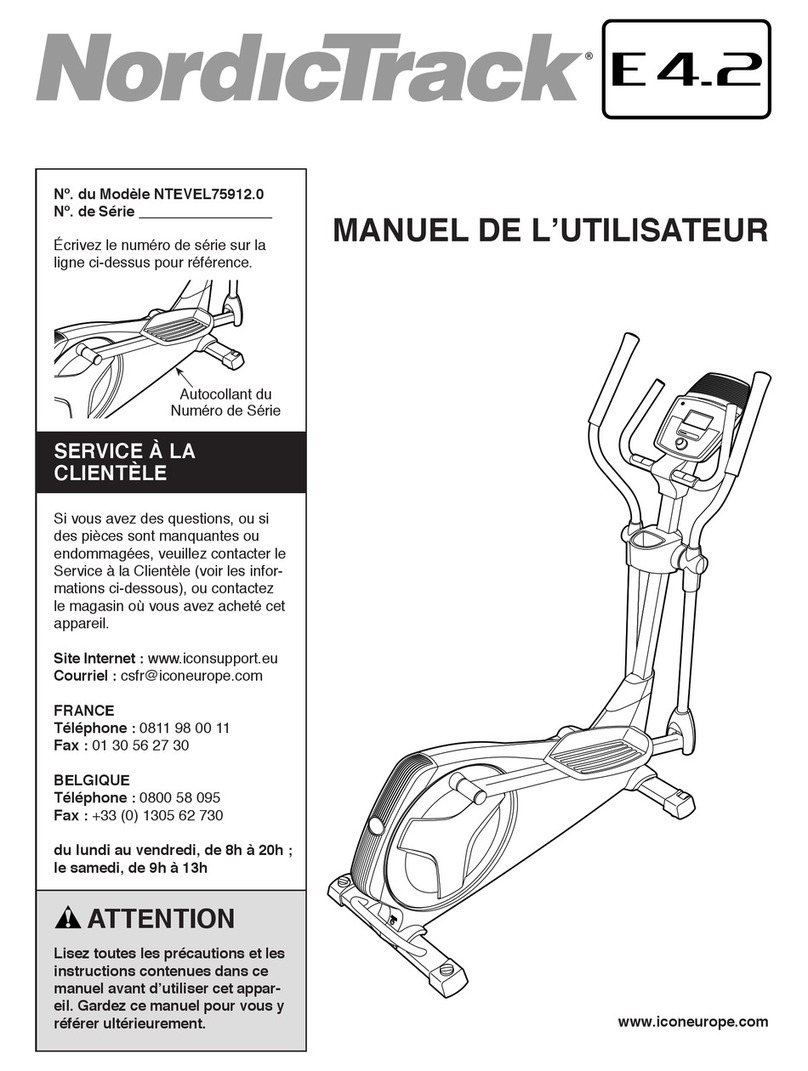NordicTrack E4.2 Elliptical User manual