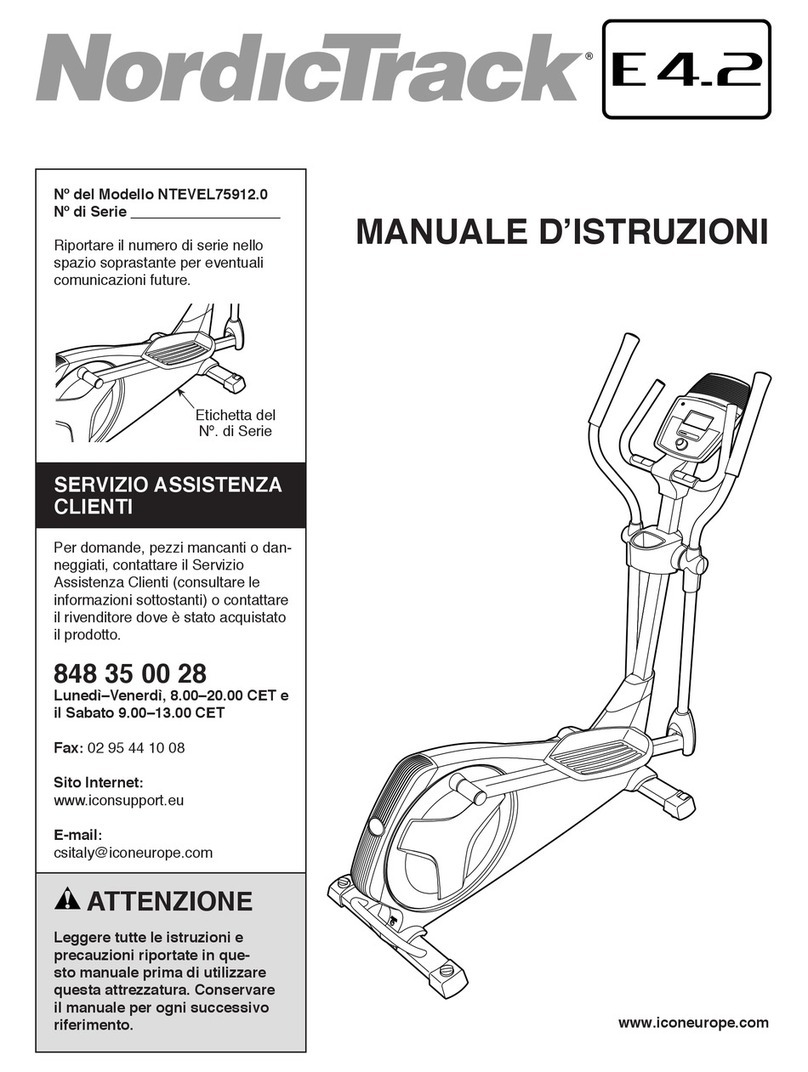 NordicTrack E4.2 Elliptical Manuale d'istruzioni