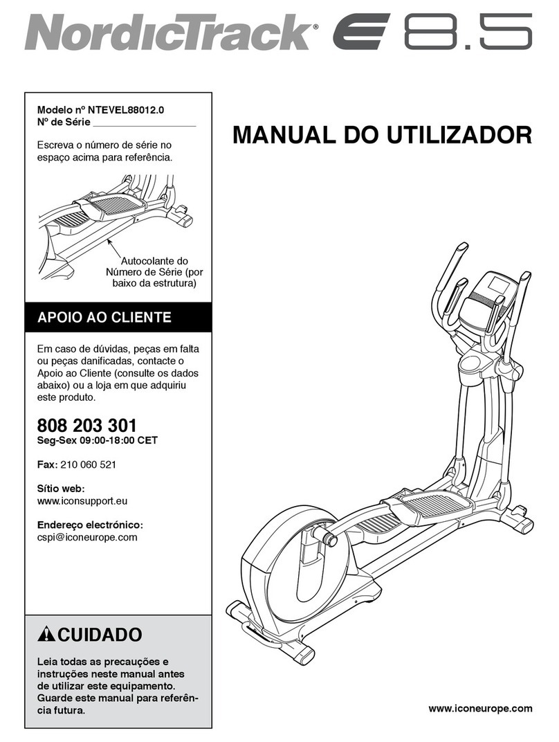 NordicTrack E 8.5 Elliptical Setup guide
