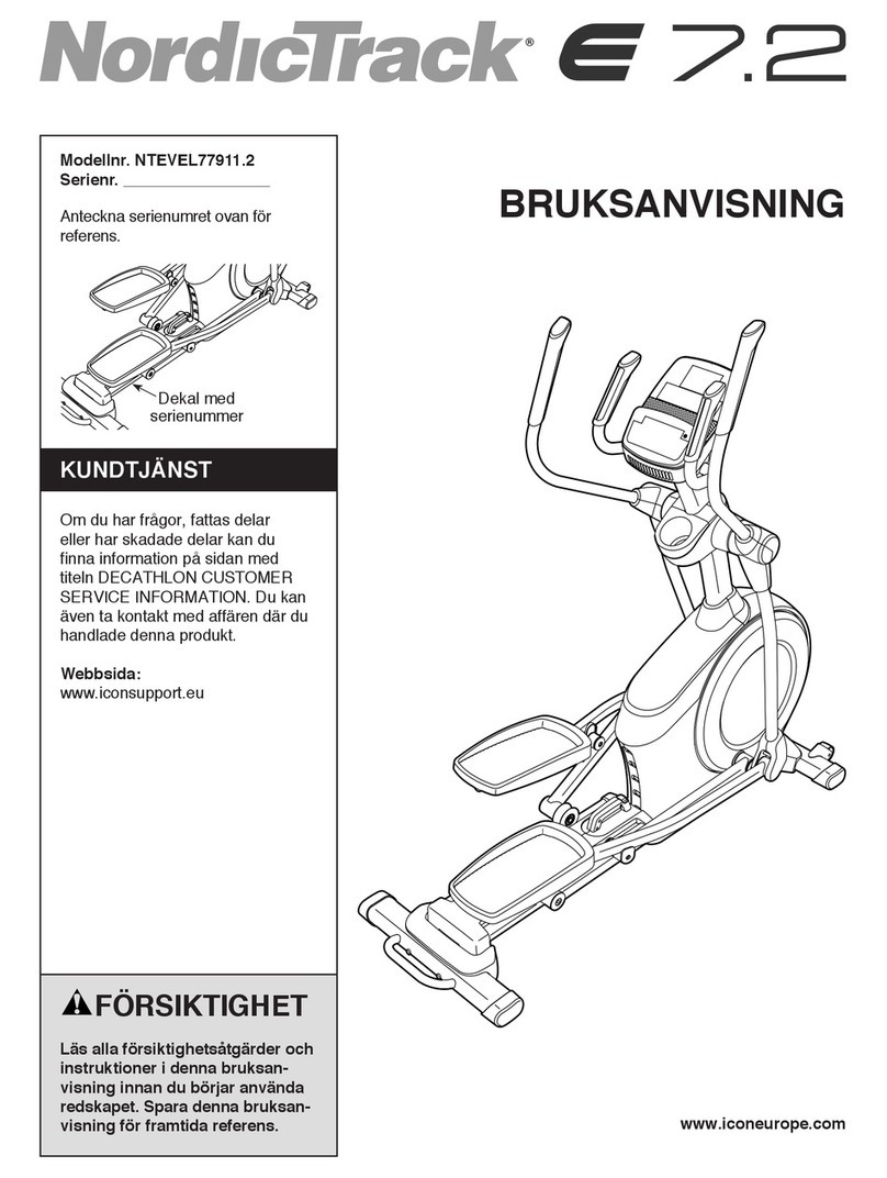 NordicTrack E 7.2 Elliptical Bruksanvisning NordicTrack E 7.2 Elliptical Bruksanvisning
