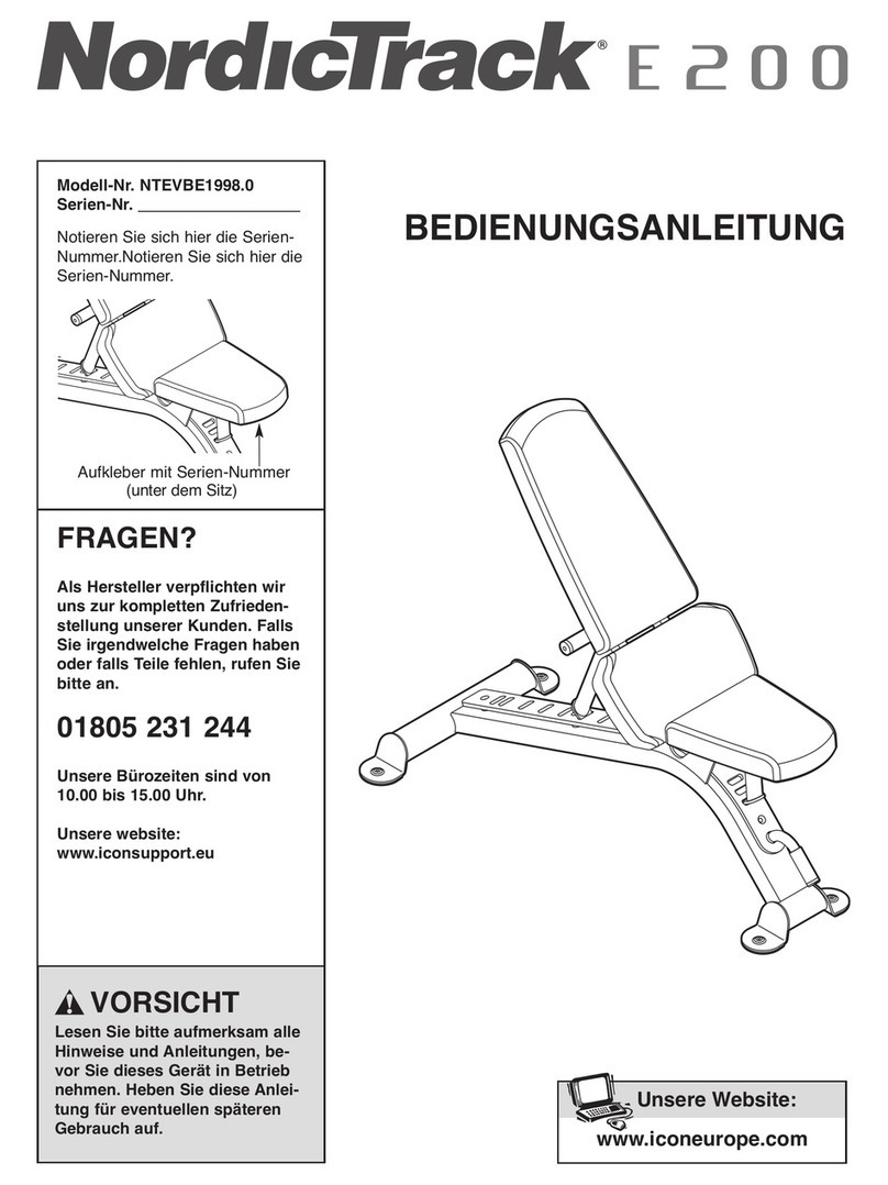 NordicTrack E200 Bench Bedienungsanleitung