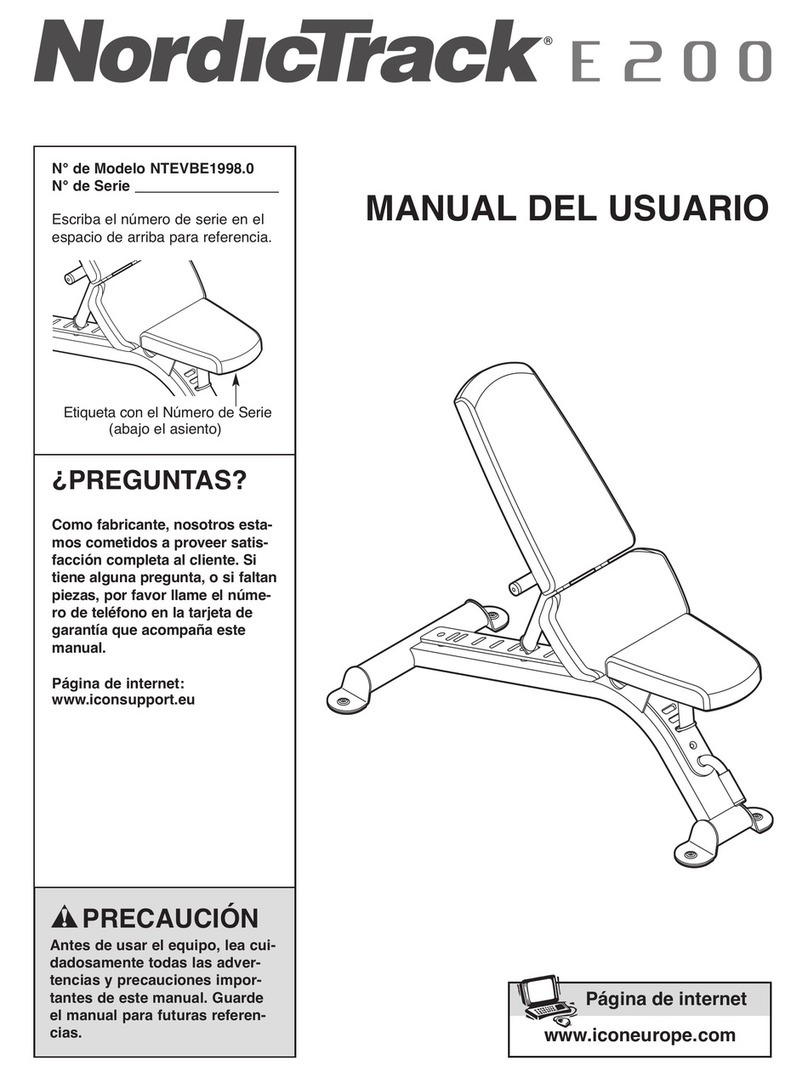 NordicTrack E200 Bench User guide