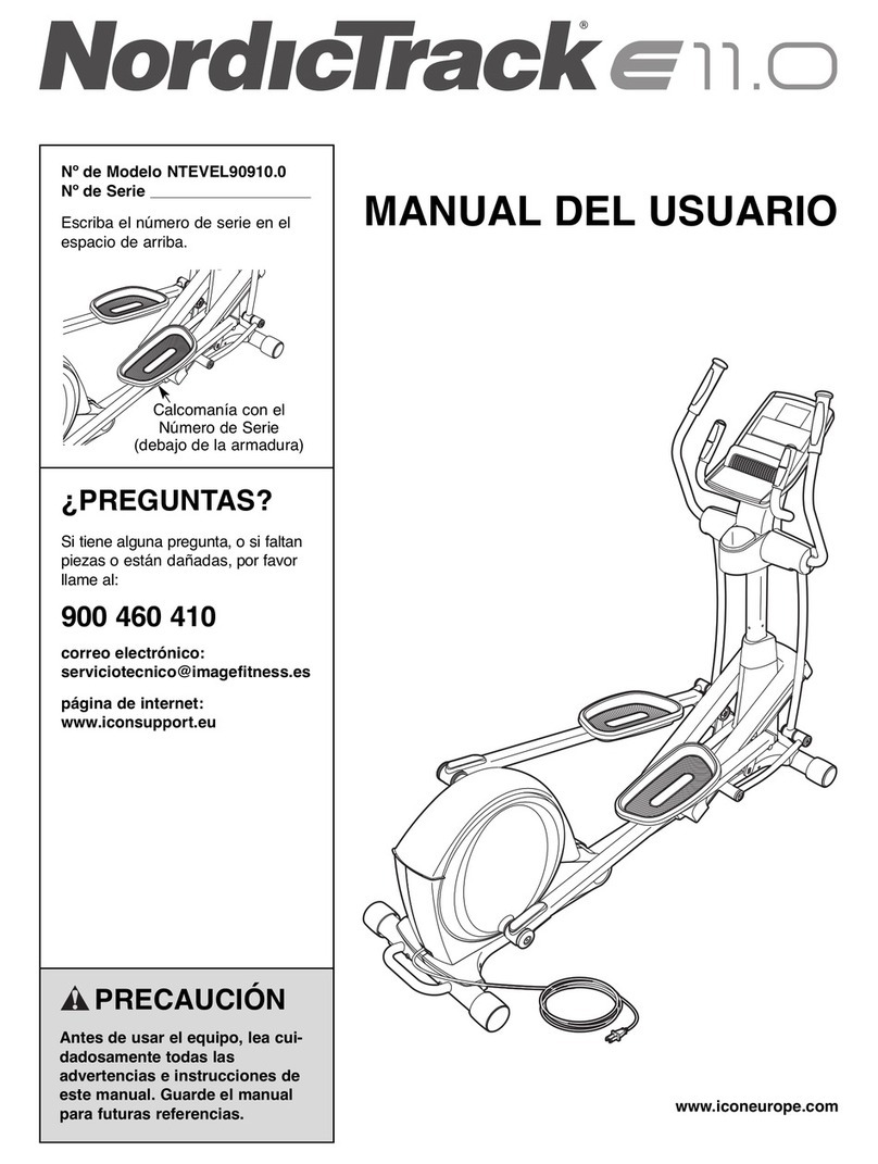 NordicTrack E11.0 Elliptical User guide