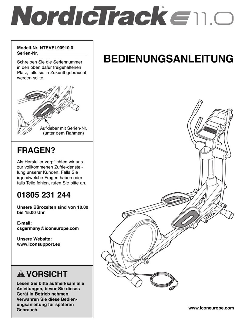 NordicTrack E11.0 Elliptical Bedienungsanleitung NordicTrack E11.0 Elliptical Bedienungsanleitung