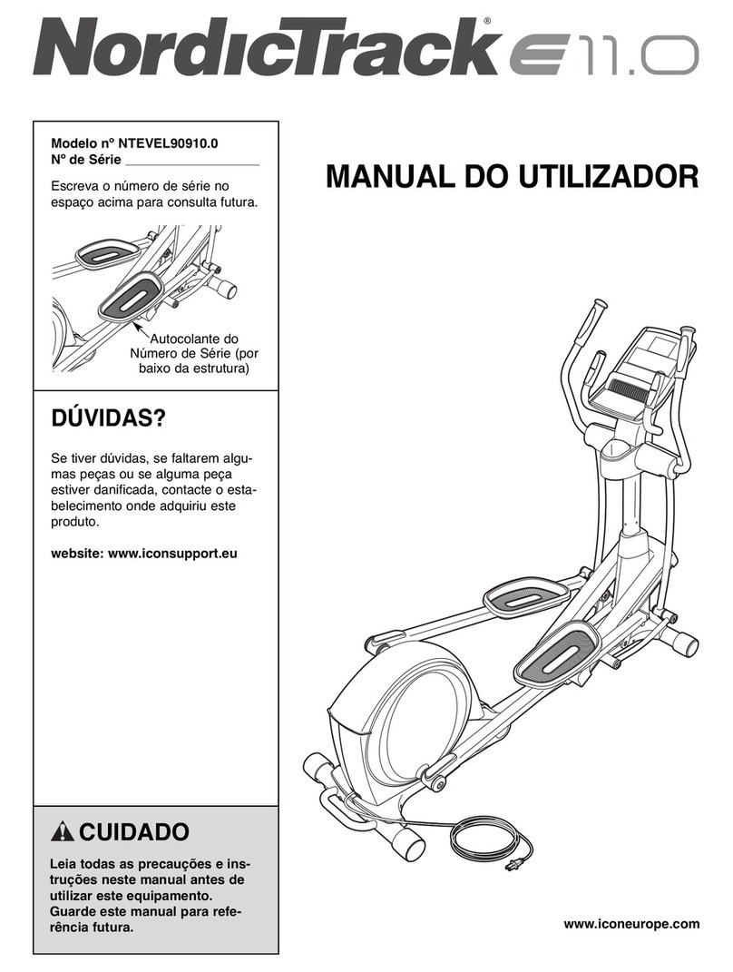 NordicTrack E11.0 Elliptical Manual do utilizador NordicTrack E11.0 Elliptical Manual do utilizador