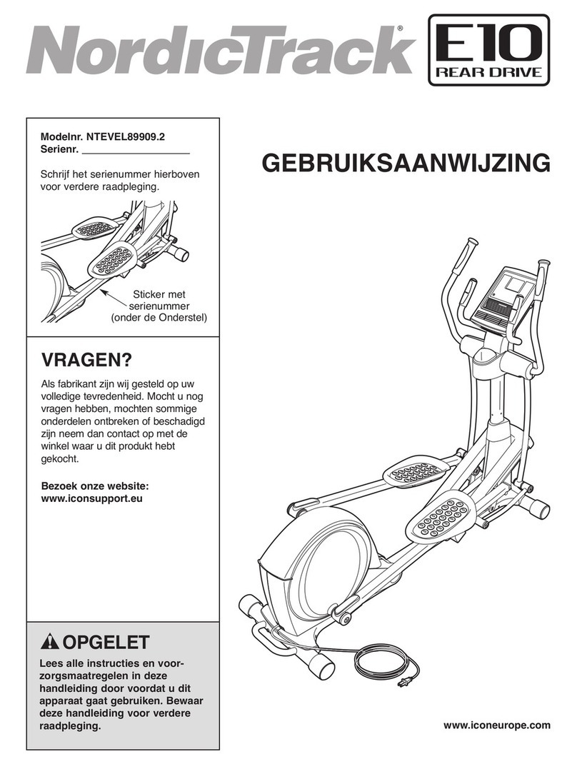 NordicTrack E10 Rear Drive Elliptical System manual NordicTrack E10 Rear Drive Elliptical System manual
