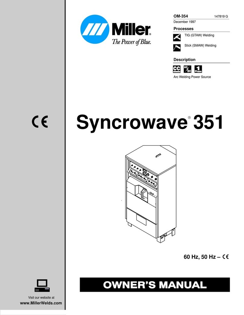 Miller Syncrowave 351 owner's manual