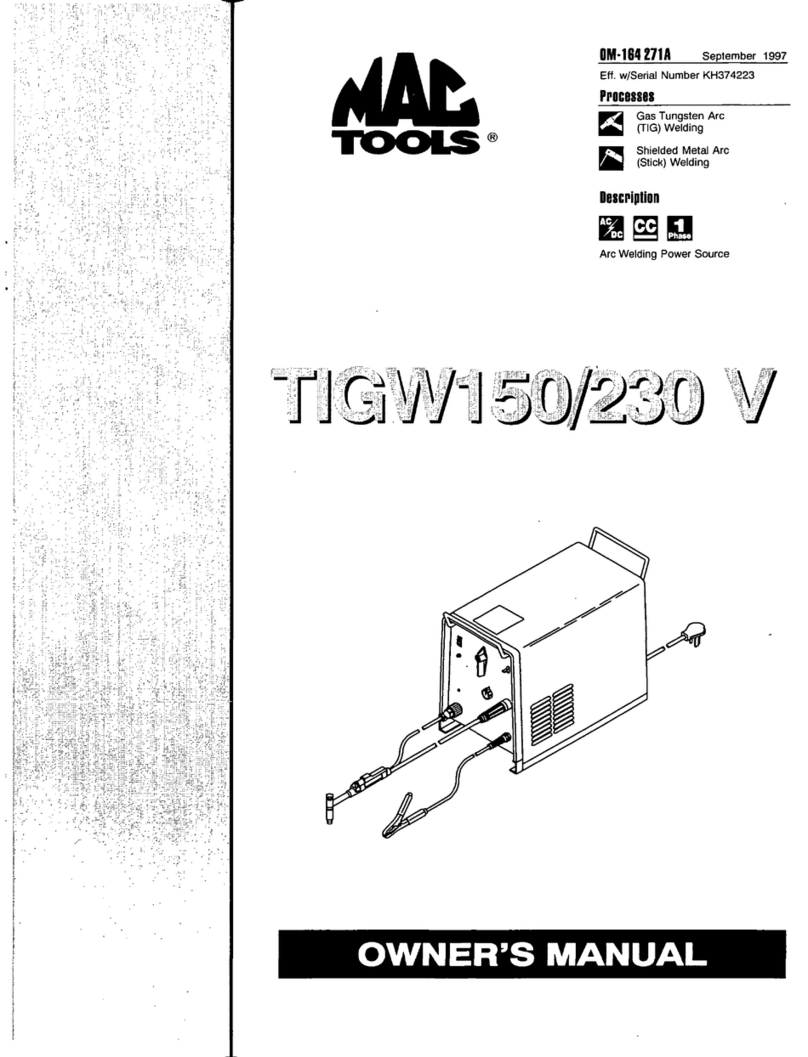 MAC TOOLS ?TIGW150/230 V owner's manual