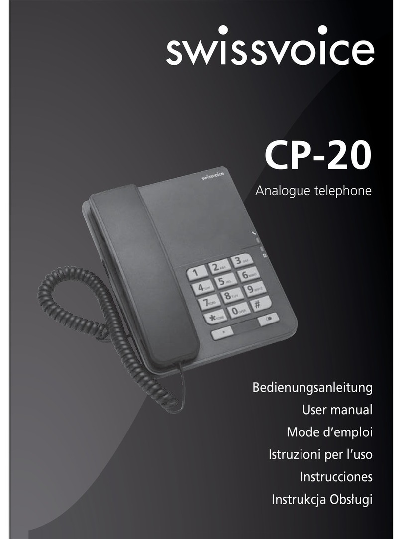 Swissvoice CP-20 User manual Swissvoice CP-20 User manual